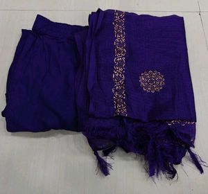 Elegant Purple Rayon Blend Anarkali Kurta Set