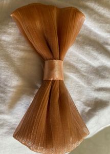 Peach Organza Bow Alligator Hair Clip