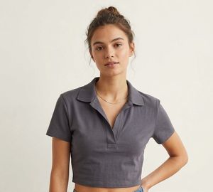 Divided by H&M Cropped Collared Top