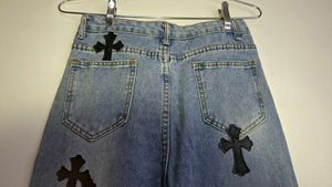 Y2K / Gothic Cross Patch Denim Jeans ✝️✨