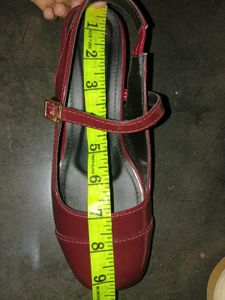 Chic Mary Jane Heels - Burgundy Patent