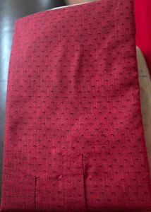 Men's Maroon Ethnic Kurta/Shirt