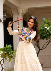 Elegant Ethnic Fully Flared Gown