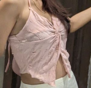Newme Self Pattern Halter Neck Top