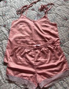 Peach Satin Pajama night suit