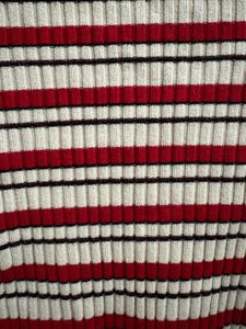 Garage Striped Cropped Long Sleeve Top