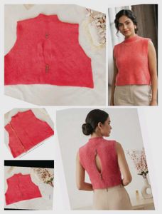 Chic Sleeveless Mock Neck Textured Top
