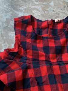 Cute Red &amp; Blue Plaid Dress