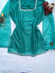 Organza Corset back kurti🫧