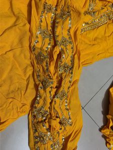 Yellow Embroidered Kurta