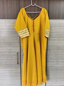 Yellow Kurta Set with Dupatta 4XL
