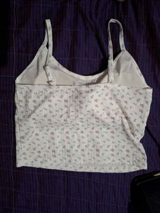 UNUSED Floral Print Ribbed Cami Top