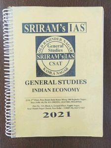 UPSC book Sriram's IAS Indian Economy 2021