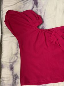 Pink Puff Sleeve Top