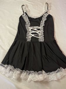 Lace Trimmed Maid Dress