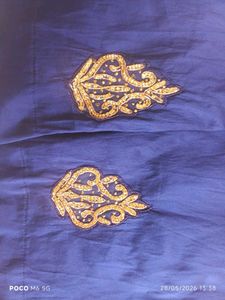 Stunning Navy Blue Embroidered Gown