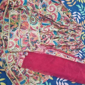 Vibrant Paisley Print Lehenga Choli with Dupatta