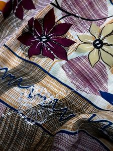 Sequin Work Satin Saree