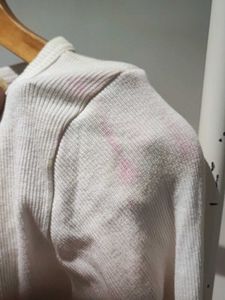 White Cardigan and Pink Pants Set