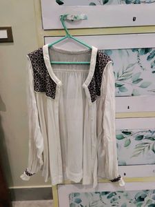 Elegant Embroidered White Blouse