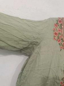 Embroidered Green Kurta