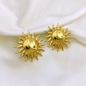 Sunburst 18K Gold Plated Anti Tarnish Earrings