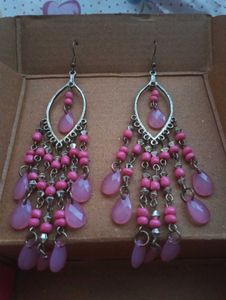 Bohemian Red Stone Dangle Earrings