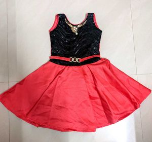 Sparkly Black &amp; Red Party Dress for Girls