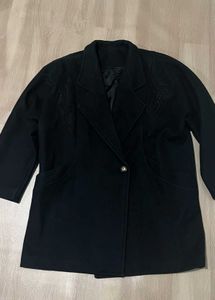 Elegant Black Embroidered Jacket