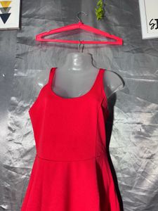 Red Fit &amp; Flare Mini Dress