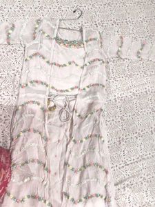 elegant 3 pc dress with beautiful thread wark