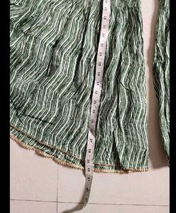 Green Printed Kurta Set with sharara and Dupatta