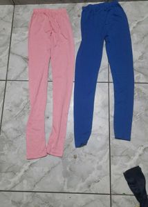 Comfortable Pink &amp; Blue Leggings Set