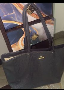 Chic Grey Embossed Tote Bag