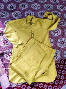 Stylish Yellow Kurta Suit Set