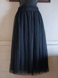 Elegant Black Tulle Skirt