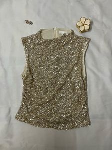 H&M Sparkling Sequin Sleeveless Top