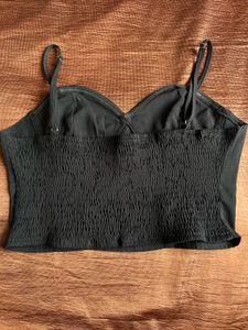 Stylish Black Corset Crop Top