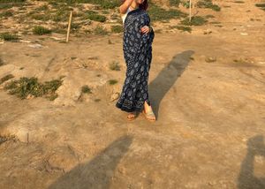 KALINI Pure Cotton Block Print Saree
