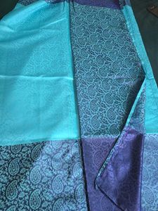 Beautiful Teal Saree with Paisley Border