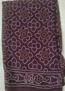 wine bandhani sarees