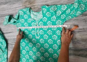 Elegant Green Printed Kurta with Palazzo Set