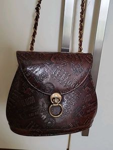 Vintage Embossed Small Shoulder Bag