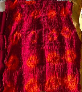Golden Dress Material with Border
