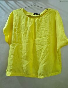 Bright Yellow Casual Top