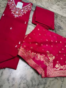 Stunning Red Kurta Set with Dupatta