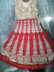 Red & Gold Embroidered Lehenga Choli