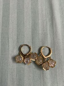 Elegant Drop Earrings with Moonstone Beads