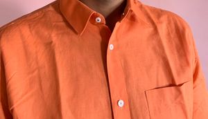 Mens Formal Shirt Orange Colour