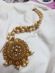 Pearl &amp; Gold Statement Necklace